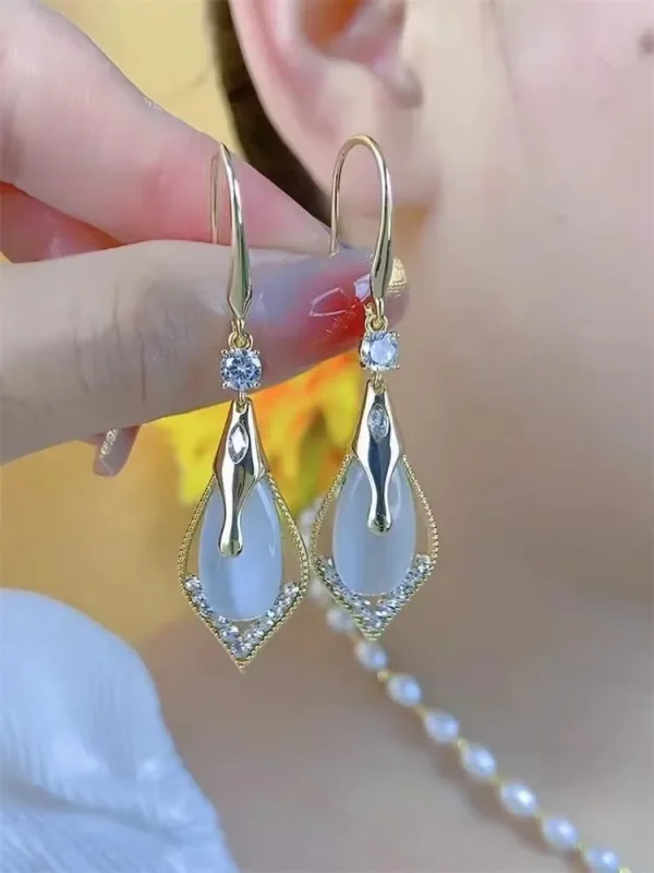 Crystal Tear Drop Earrings